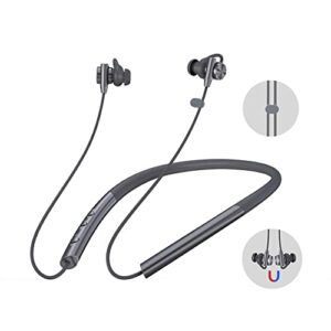 glazata wireless headphones neckbands with magnetic earbuds sports earphones aptx & aptx-ll stereo wireless headphones for workouts 「grey」