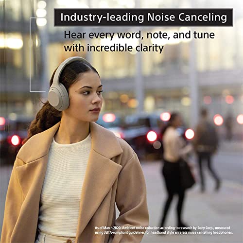 WH-1000XM4 Wireless Industry Leading Noise Canceling Overhead Headphones with Mic for Phone-Call (International Version) (Renewed)