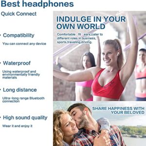 Wireless Earbuds,Bluetooth Headphones IPX7 Waterproof Wireless Bluetooth with Microphone Charging Case 25H Playtime,Pop-ups Auto Pairing Hi-Fi Stereo Sound Headset for airpod 2/iPhone/Samsung/iOS