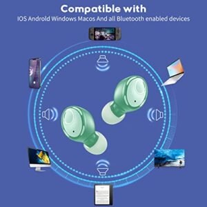 Bluetooth Earbuds,Kurdene S8 Wireless Earbuds 48H Playtime Call Noise Cancelling IPX8 Waterproof Ear Buds Deep Bass Earphones with Microphone in-Ear Stereo Headphones for Work,Sport,Running
