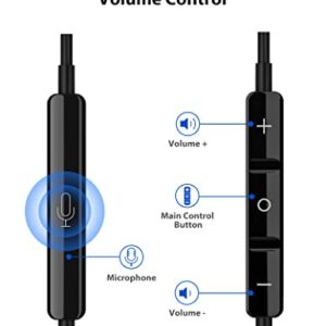 USB C Headphone for Samsung Galaxy S23 Ultra S22 A53, Type C Headphone Charging Adapter 2-in-1 Wired Earbuds with Mic PD Fast Charging Noise Canceling Earphone for Google Pixel 7 Pro 6 6A Flip 3