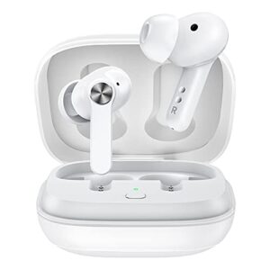 blackview hybrid active anc noise cancelling earbuds, ir in-ear detection, ipx7 waterproof, wireless charging, premium deep bass true wireless earbuds airbuds5 pro, white
