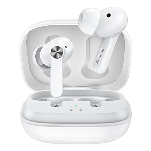 Blackview Hybrid Active ANC Noise Cancelling Earbuds, IR in-Ear Detection, IPX7 Waterproof, Wireless Charging, Premium Deep Bass True Wireless Earbuds AirBuds5 Pro, White