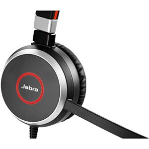 Jabra Evolve 40 UC Stereo Wired Headset / Music Headphones (U.S. Retail Packaging) (Renewed)