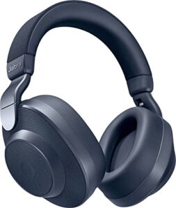 jabra elite 85h wireless noise-canceling headphones, navy – over ear bluetooth headphones rain and water resistant (renewed)