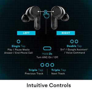MEE audio X20 True Wireless Earbuds - Bluetooth 5.0 Stereo Headphones with Charging Case - Active Noise Cancelling in Ear Earphones - IPX4 Sweat Resistant, Built-in Headset, Mic & Touch Control