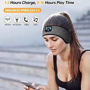 Sleep Headphones Bluetooth Headband, Perytong Sports Bluetooth Headband Headphones with Thin Speakers, Sleep Earbuds, Sleeping Headphones for Workout Running Yoga Nap, Gift for Men and Women