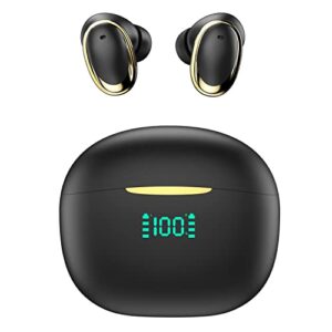 fof wireless earbuds 60h playback bluetooth 5.3 headphones active noise cancellation in-ear earphones ipx6 waterproof led power display ear buds with 4 microphone for any bluetooth device