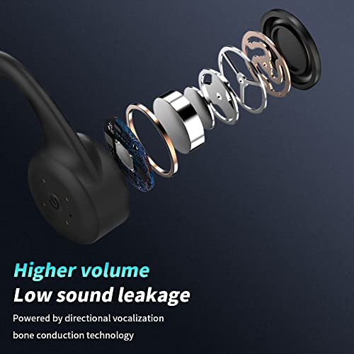 ReeRay Waterproof Bone Conduction Swimming Headphones, R5 Open-Ear IP68 MP3 Player Wireless Sport Bluetooth Earphones with Mic,Built-in 8G Memory Headset for Swimming Running Cycling Driving