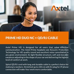 Axtel Bundle Prime Duo with AXC-04 Cable | Noise Cancellation - Compatible with Cisco 6900, 7800, 7900, 8800, 8900, 9900 Series Phones