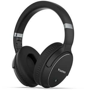 vsonus h51 active noise cancelling headphones, wireless over ear bluetooth headphones, heavy bass, bt 5.0, 30h playtime, metal cover, comfortable protein earpads for travel home office