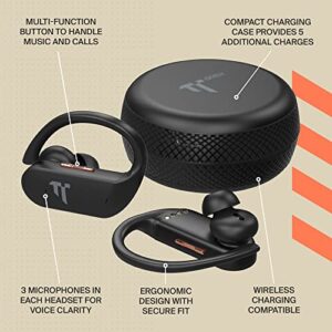 Dóttir True Wireless Sport Earbuds Active Noise Cancelling Headphones, in Ear Detection, 72H Playtime, Secure Fit Earhook, Earphones for Running, Gym, IPX7 Waterproof, Bluetooth 5.2, Ash Gray