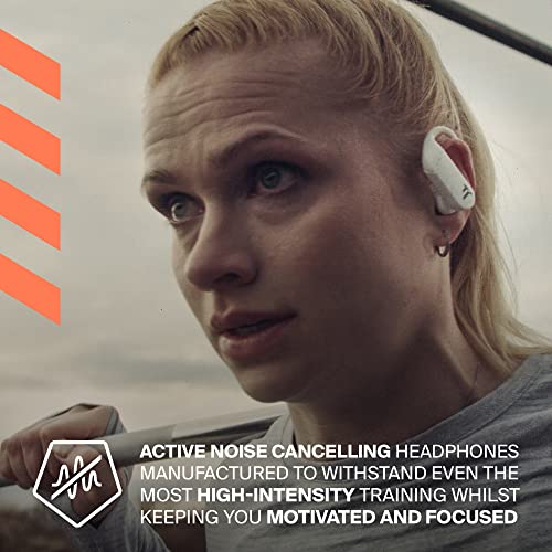 Dóttir True Wireless Sport Earbuds Active Noise Cancelling Headphones, in Ear Detection, 72H Playtime, Secure Fit Earhook, Earphones for Running, Gym, IPX7 Waterproof, Bluetooth 5.2, Ash Gray