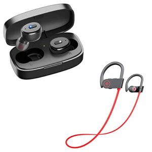 boean wireless earbuds mini bluetooth headphones with wireless charging case ipx8 waterproof & bluetooth headphones wireless earbuds bluetooth 5.1 running headphones ipx7 waterproof earphones
