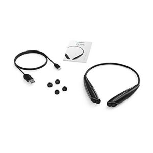 phaiser Bluetooth Headphones, Retractable Neckband Earbuds with Microphone, Wireless Sweatproof Inear Earphones, Portable Cordless Stereo Headset, Black