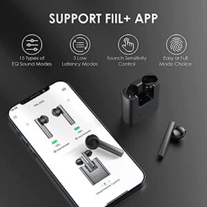 True Wireless Earbuds - FIIL Bluetooth 5.2 TWS Earbuds, True Wireless Headphones with Stereo Microphone, Support FIIL+ APP, Noise Cancelling Earbuds, Waterproof Earbuds for iPhone & Android