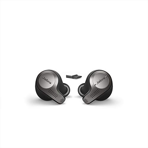 Jabra Evolve 65t True Wireless Bluetooth Earbuds, UC Optimized – Superior Call Quality and Connectivity – Passive Noise Cancelling Earbuds with up to 15 hours of Battery Life with Charging Case