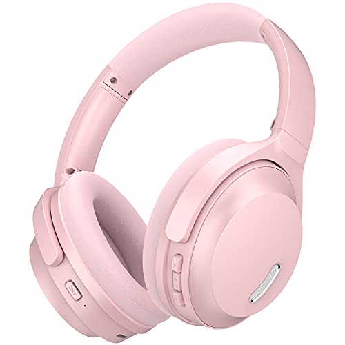 HROEENOI Active Noise Cancelling Headphones, Bluetooth Headphones with 40H Playtime, Hi-Res Audio, Connect to 2 Devices