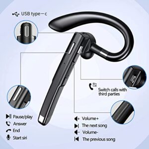 ＷＭＷＹＭＸ Bluetooth Headset One Ear Earphone Earpiece for Cell Phones Wireless Headset with Charging Case and LED Intelligence Display