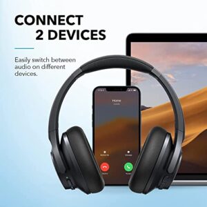 Soundcore by Anker Life Q20+ Active Noise Cancelling Headphones, 40H Playtime, Connect to 2 Devices, Memory Foam Earcups, Bluetooth Headphones for Travel, Home Office (Renewed)