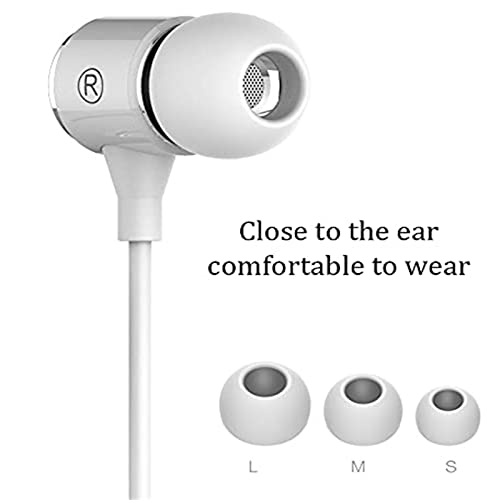 Long Cord Earplug Headphones without Mic for Tv Watching ,Wired Ear Buds Earbuds with Microphone,Noise Cancelling Music Headphones for Work,Deep Bass 3.5mm Earbuds for Compute,In Ear Monitors (10FT)