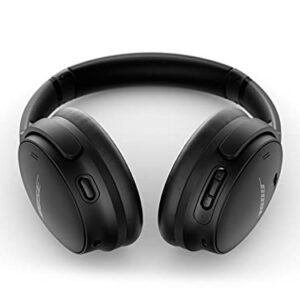 Bose QuietComfort 45 Bluetooth Wireless Noise Cancelling Headphones - Triple Black & QuietComfort 35 Headphones Ear Cushion Kit, Black White