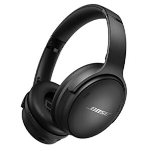 Bose QuietComfort 45 Bluetooth Wireless Noise Cancelling Headphones - Triple Black & QuietComfort 35 Headphones Ear Cushion Kit, Black White