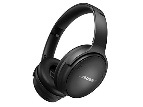 Bose QuietComfort 45 Bluetooth Wireless Noise Cancelling Headphones - Triple Black & QuietComfort 35 Headphones Ear Cushion Kit, Black White