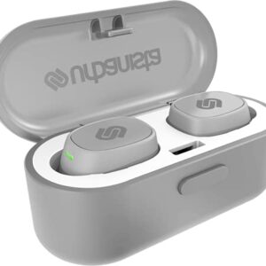 Urbanista Tokyo True Wireless Earbuds 16H Playtime Bluetooth 5.0 with Charging Case, Multi Function Button Earphones Compatible with Android and iOS - Silver