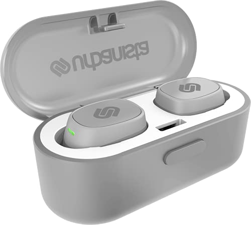 Urbanista Tokyo True Wireless Earbuds 16H Playtime Bluetooth 5.0 with Charging Case, Multi Function Button Earphones Compatible with Android and iOS - Silver