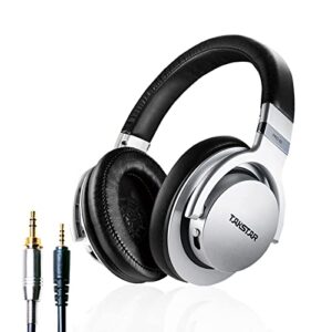 takstar on-ear monitor headphones bass adjustment hifi stereo dynamic studio noise cancelling headsets for recording monitoring music pro 82 silver