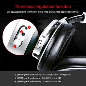 TAKSTAR On-Ear Monitor Headphones Bass Adjustment HiFi Stereo Dynamic Studio Noise Cancelling Headsets for Recording Monitoring Music PRO 82 Silver