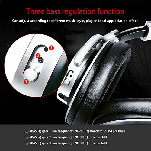 TAKSTAR On-Ear Monitor Headphones Bass Adjustment HiFi Stereo Dynamic Studio Noise Cancelling Headsets for Recording Monitoring Music PRO 82 Silver