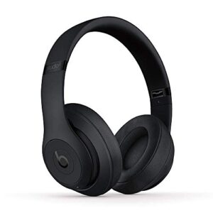 beats studio3 wireless noise cancelling over-ear headphones – apple w1 headphone chip, matte black (latest model) (renewed)