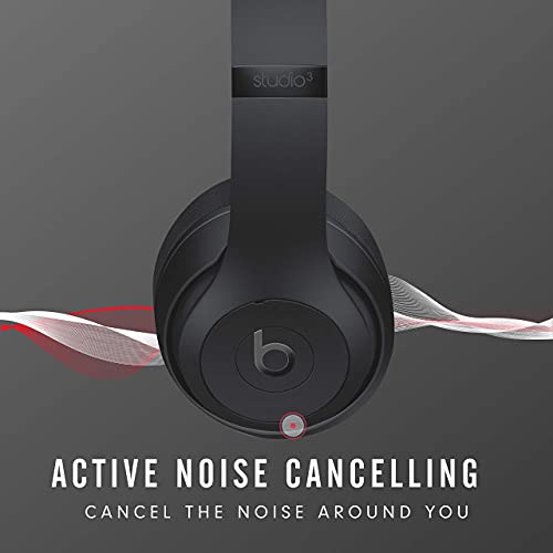 Beats Studio3 Wireless Noise Cancelling Over-Ear Headphones - Apple W1 Headphone Chip, Matte Black (Latest Model) (Renewed)