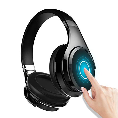 Wireless Bluetooth Headphones Stereo Deep Bass Noise Cancelling Earphone Foldable Adjustable Gaming Earphones with Mic for PC/Cell Phones/TV,Silver
