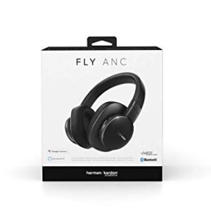 Harman Kardon FLY ANC Wireless Over-Ear Noise-Cancelling Headphones - Black (Renewed)