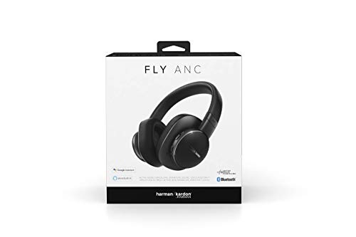 Harman Kardon FLY ANC Wireless Over-Ear Noise-Cancelling Headphones - Black (Renewed)