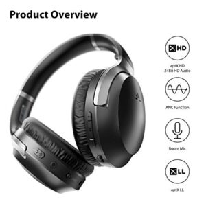 Avantree Aria Pro & DG45 Bundle: Bluetooth 5.0 Noise Cancelling Headphones with Boom Microphone & Bluetooth 5.0 USB Adapter for PC Computer Desktop Laptop