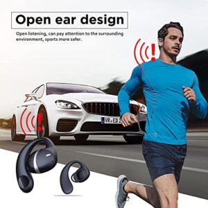 ESSONIO Open Ear Headphones Bone Conduction Headphones Noise Cancelling Headphones Bluetooth Workout Headphones Open Ear Earbuds for Sports for Men