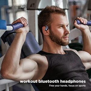 ESSONIO Open Ear Headphones Bone Conduction Headphones Noise Cancelling Headphones Bluetooth Workout Headphones Open Ear Earbuds for Sports for Men