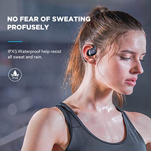 ESSONIO Open Ear Headphones Bone Conduction Headphones Noise Cancelling Headphones Bluetooth Workout Headphones Open Ear Earbuds for Sports for Men