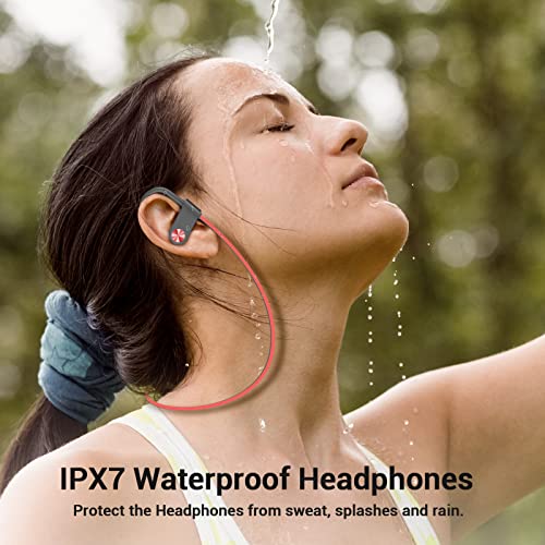 POIUZET Bluetooth Headphones, IPX7 Waterproof Wireless Sports Earbuds, HiFi Bass Stereo Earphones with Noise Cancelling Mic, 12 Hrs Playtime Headsets in-Ear, Running Headphones for Workout Gym