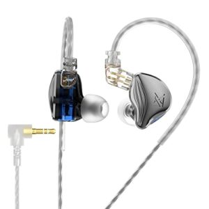 kz zex headphones electrostatic technology bass noise cancelling headphones in ear monitor sports music headphones(grey, no mic)