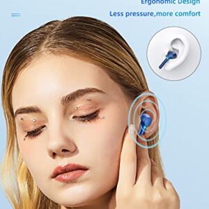 Earbuds Wireless, Noise Cancelling ENC Clear Call Ear Buds with 4 Mic,Bluetooth Headphones 4 Dynamic Drivers,Waterproof Earphones, Immersive Sound Premium Stereo Headset for iPhone Android(Blue)
