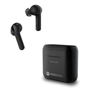 motorola moto buds-s anc – true wireless bluetooth earbuds with microphone and active noise cancellation, ipx5 water resistant, touch control, comfort fit, includes micro charging case, black