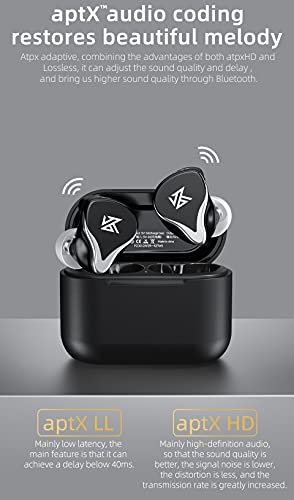 TWS KZ Z3 True Wireless in-Ear Earbuds Bluetooth 5.0 Headphones - for Sport/Workout, Hybrid Driver Noise Cancelling Bluetooth Earphones