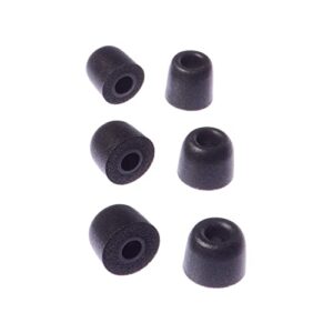 ZNARI Earphone Earbud Foam Tips - T500 - MEDIUM SIZE (10 Black, 1 Red, 1 Blue - 6 Pairs)