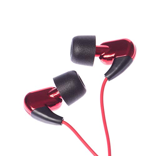ZNARI Earphone Earbud Foam Tips - T500 - MEDIUM SIZE (10 Black, 1 Red, 1 Blue - 6 Pairs)