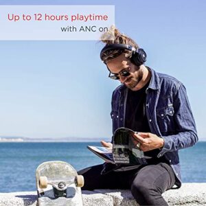 Motorola Escape 800 Wireless Active Noise Cancelling Headphones - ANC Bluetooth Headset with Mic, Soft Cushions - HD Sound, Deep Bass, 12-Hour Playtime, IPX4 Waterproof, Works with Voice Assistants